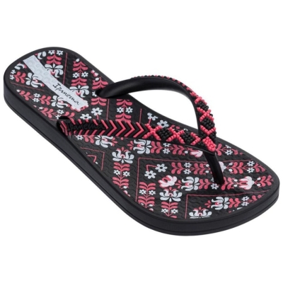 Kids' Ipanema Ana Lovely II Flip Flops Black Rose | US092346TB