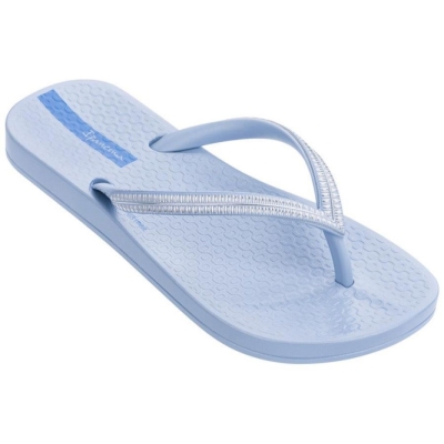 Kids' Ipanema Ana Metallic IV Flip Flops Blue Silver | US487390YK