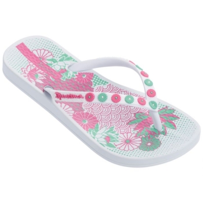 Kids' Ipanema Anatomica Lovely Flip Flops White | US063412ZO