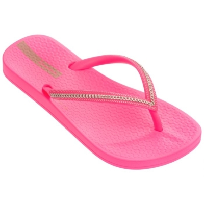 Kids' Ipanema Anatomica Metallica Flip Flops Rose | US628340SR