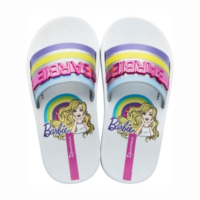 Kids' Ipanema Barbie Slides White Silver | US348297LU