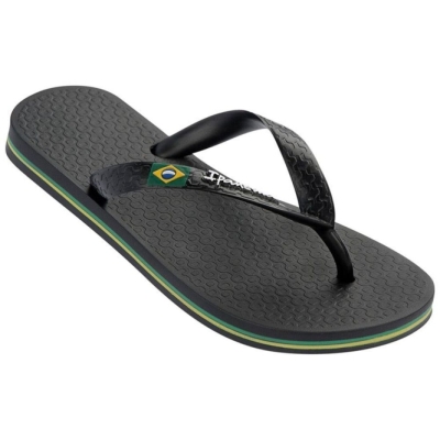 Kids' Ipanema Brazil Flip Flops Black | US310675NE