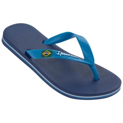 Kids' Ipanema Classic Brazil Flip Flops Blue Navy | US769321XM