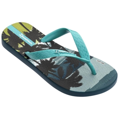 Kids' Ipanema Classic VIII Flip Flops Blue Green | US025963AD