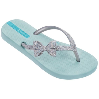 Kids' Ipanema Glitter IV Flip Flops Blue Silver | US058427AZ