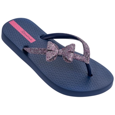 Kids' Ipanema Glitter IV Flip Flops Blue | US359168GS