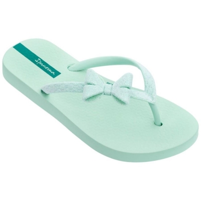 Kids' Ipanema Glitter IV Flip Flops Green | US981320FS