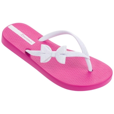 Kids' Ipanema Glitter IV Flip Flops Rose White | US412635LN