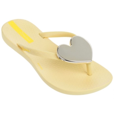 Kids' Ipanema Maxi Heart Flip Flops Yellow | US327189OR