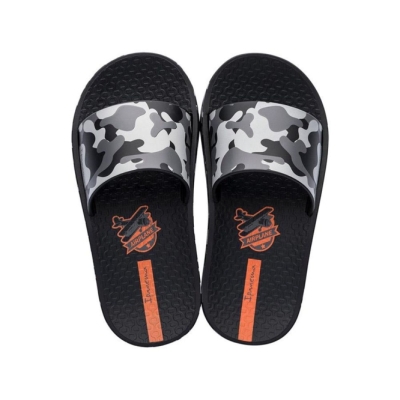 Kids' Ipanema Slippy Sandals Black Grey | US710869BD