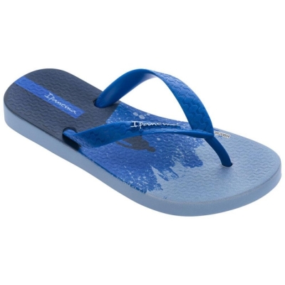 Kids' Ipanema Temas IX Flip Flops Blue | US205476HN