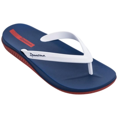 Men's Ipanema Ana Lapa Flip Flops Blue White | US463572ME