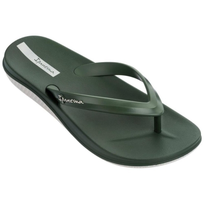 Men's Ipanema Ana Lapa Flip Flops Green Ivory | US682534LW