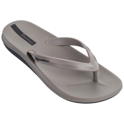 Men's Ipanema Ana Lapa Flip Flops Grey Black | US348519YG