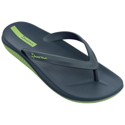 Men's Ipanema Ana Lapa Flip Flops Navy Green | US302594ZB