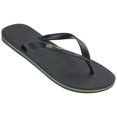 Men's Ipanema Brasil Classic II Ad Flip Flops Black | US705638IR