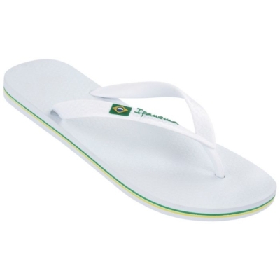 Men's Ipanema Classic Brazil Flip Flops White | US148056BK