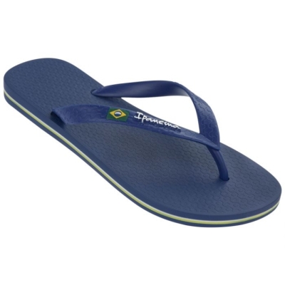 Men's Ipanema Classic Brazil Flip Flops Navy | US453918YS