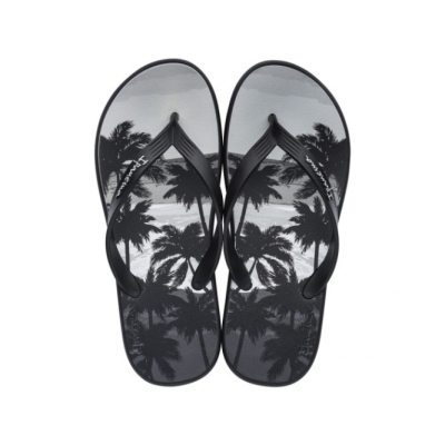 Men's Ipanema Posto Palm Flip Flops Black | US329605UQ