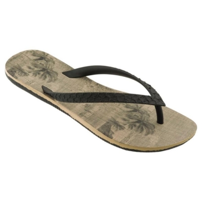 Men's Ipanema RJ Flip Flops Black Ivory | US794561KB