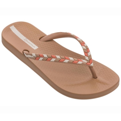 Women's Ipanema Ana Lovely X Flip Flops Brown | US273810TB