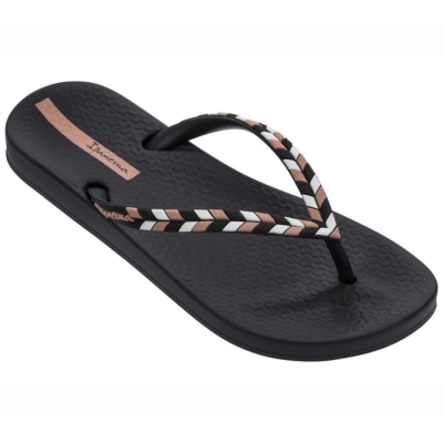 Women's Ipanema Ana Lovely X Flip Flops Black | US714238YL