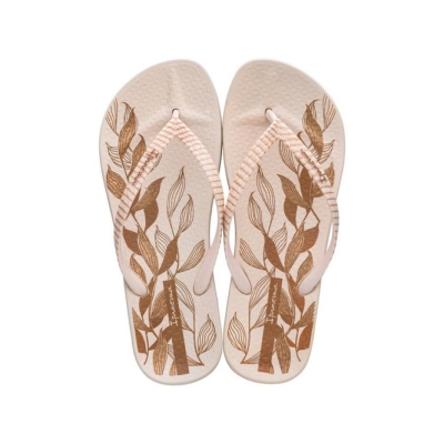 Women's Ipanema Ana Nature IV Flip Flops Ivory Gold | US473981PD