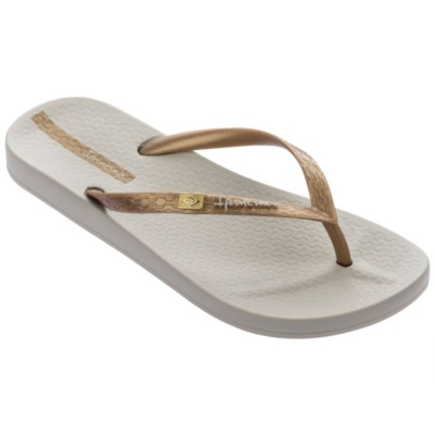 Women's Ipanema Anatomic Brazil Flip Flops Gold | US519364EU