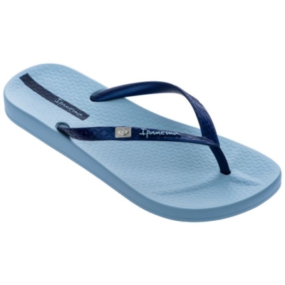 Women's Ipanema Anatomic Brazil Flip Flops Navy Blue | US703625YW