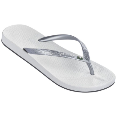 Women's Ipanema Anatomic Brilliant III Flip Flops White Silver | US469370BJ