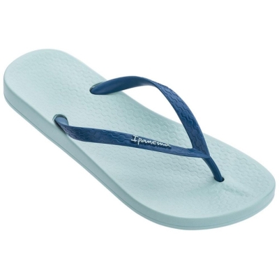 Women's Ipanema Anatomic Tan Flip Flops Blue Navy | US529347HQ