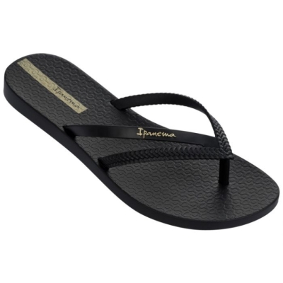 Women's Ipanema Bossa Flip Flops Black | US291376ZI