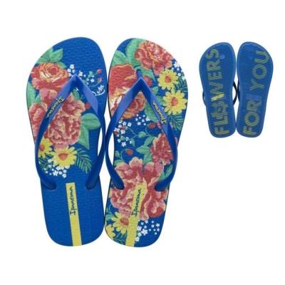 Women's Ipanema Botanicals Flip Flops Blue Multicolor | US175429FW