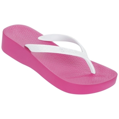 Women's Ipanema Brasil Tropical Plat Flip Flops Rose White | US673159VC