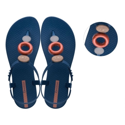 Women's Ipanema Class Hoop Sandals Navy | US193780ZO