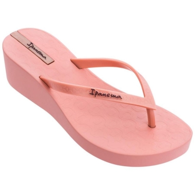 Women's Ipanema Daisy Wedge Flip Flops Rose | US379016IV