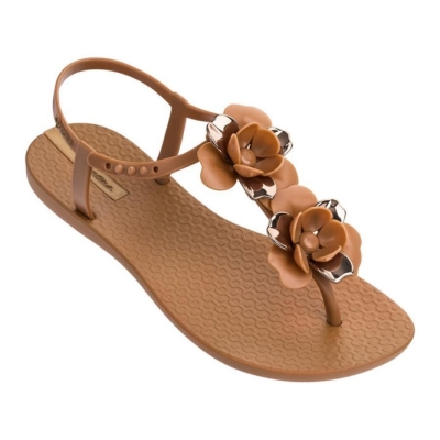 Women's Ipanema Floret Sandals Brown Gold | US831926DX