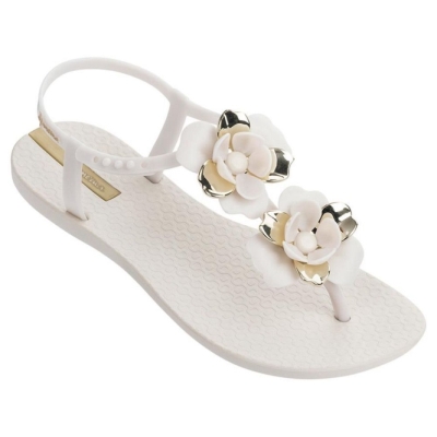 Women's Ipanema Floret Sandals Ivory Gold | US750316ON