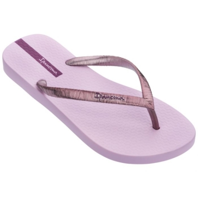 Women's Ipanema Glam Shimmer Flip Flops Violet | US357204QT