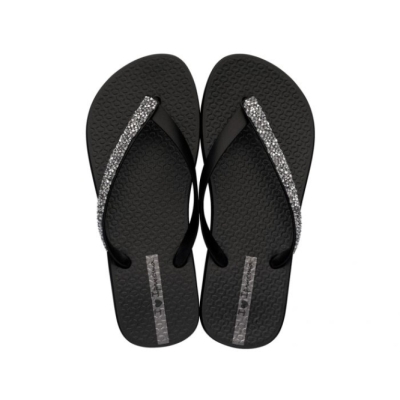 Women's Ipanema Glam Special Crystal Flip Flops Black | US274860GZ