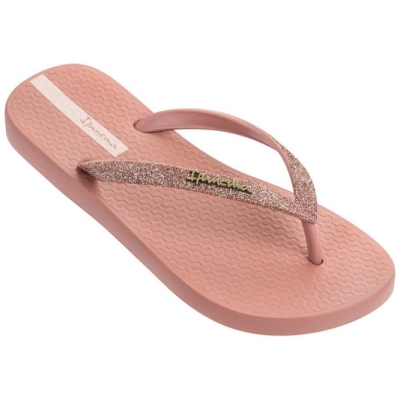 Women's Ipanema Glitter II Flip Flops Rose | US429058DR