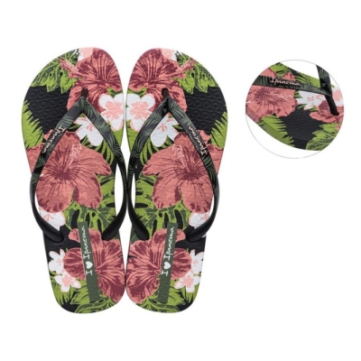 Women's Ipanema I Love Sun Flip Flops Rose Black | US045631JR