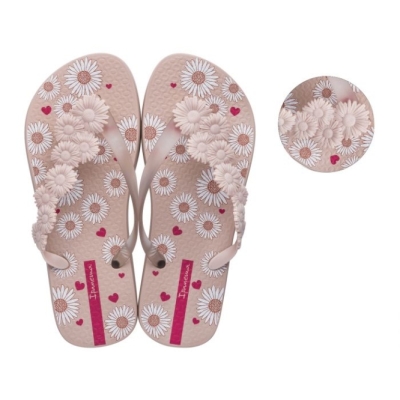 Women's Ipanema Lolita Floral Flip Flops Rose | US053194ZD