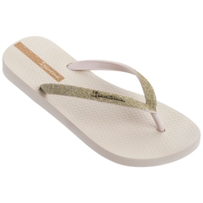 Women's Ipanema Lolita Glitter Flip Flops Ivory | US713620BU