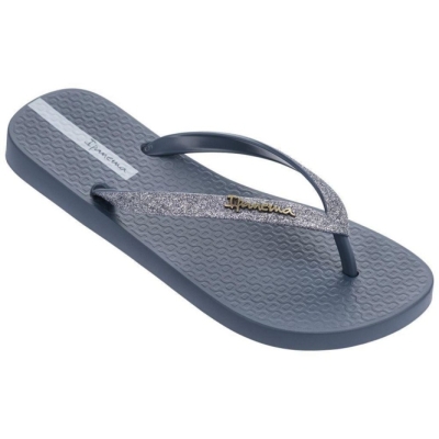 Women's Ipanema Lolita III Flip Flops Navy Silver | US073214HM