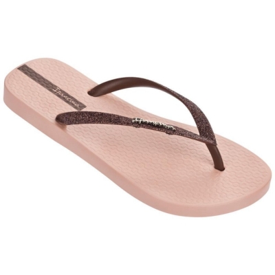 Women's Ipanema Lolita III Flip Flops Rose Brown | US780469ZP