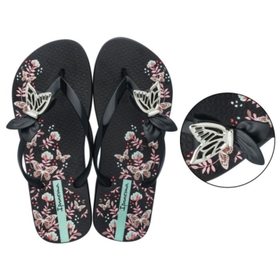 Women's Ipanema Lolita Pop Flip Flops Black | US517904IP