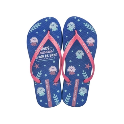 Women's Ipanema Mr. Wonderful II Flip Flops Blue Rose | US327956EZ