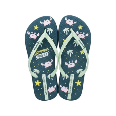 Women's Ipanema Mr. Wonderful II Flip Flops Blue Green | US752893CZ