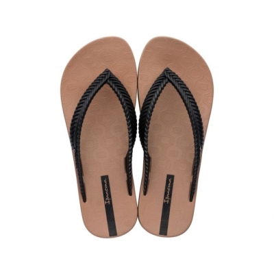 Women's Ipanema Nature Weave Flip Flops Black | US062897SF